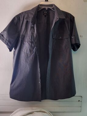 Apt. 9 Men's Short-Sleeve Button-Down Shirt in Charcoal